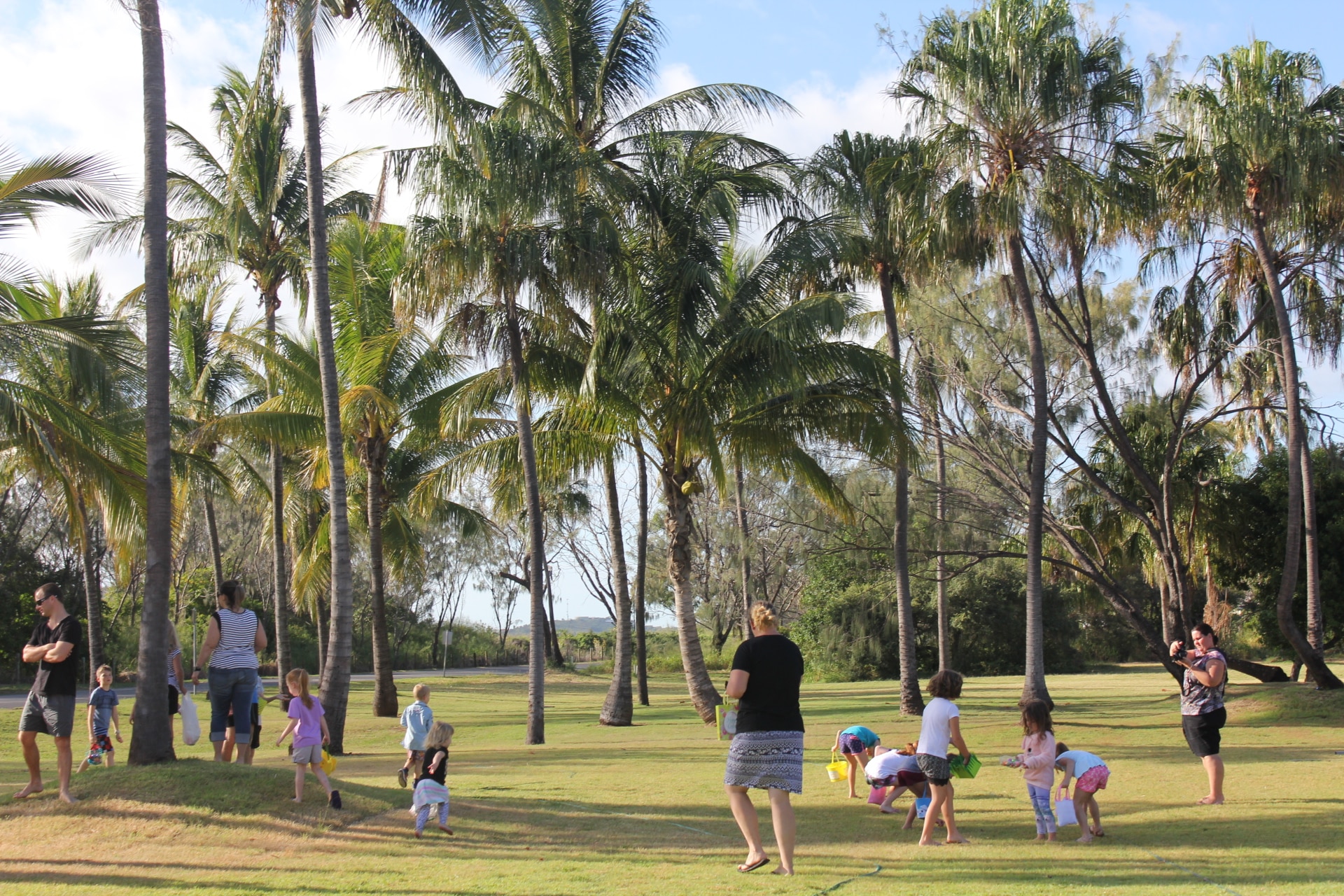 Kids Searching Egg — Caravan Park in Kinka Beach, QLD