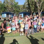 Kid Enjoying — Caravan Park in Kinka Beach, QLD