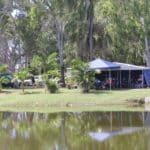 Tent at Side Of A Lake — Caravan Park in Kinka Beach, QLD