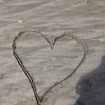 Heart Drawn In The Sand — Caravan Park in Kinka Beach, QLD