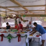 Christmas food on table — Caravan Park in Kinka Beach, QLD