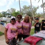 Group of Women in matching pink shirts— Caravan Park in Kinka Beach, QLD