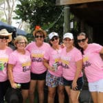 Group of Women in matching pink shirts — Caravan Park in Kinka Beach, QLD
