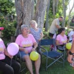 Visitors With Balloons — Caravan Park in Kinka Beach, QLD